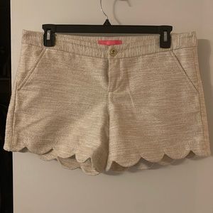 Lily Pulitzer 5” Buttercup Short Gold EUC
